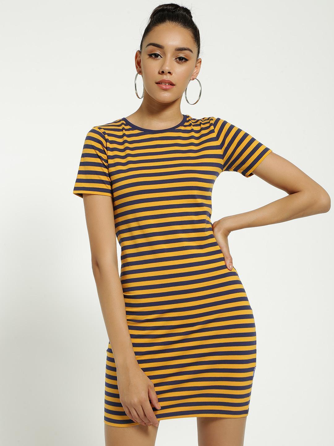 BLUE SAINT Horizontal Stripe Bodycon Dress