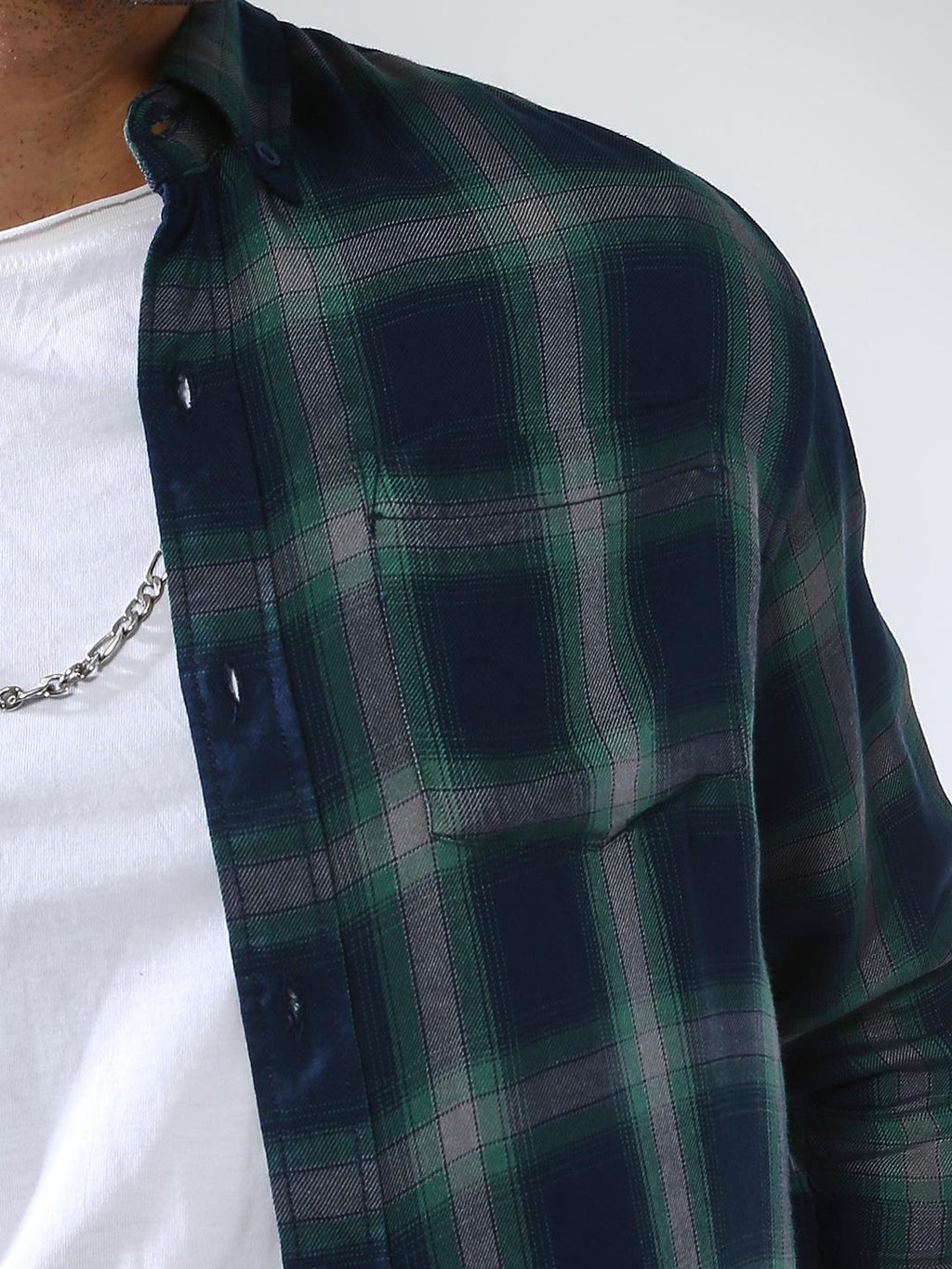 Contrast Round Neck Blouse