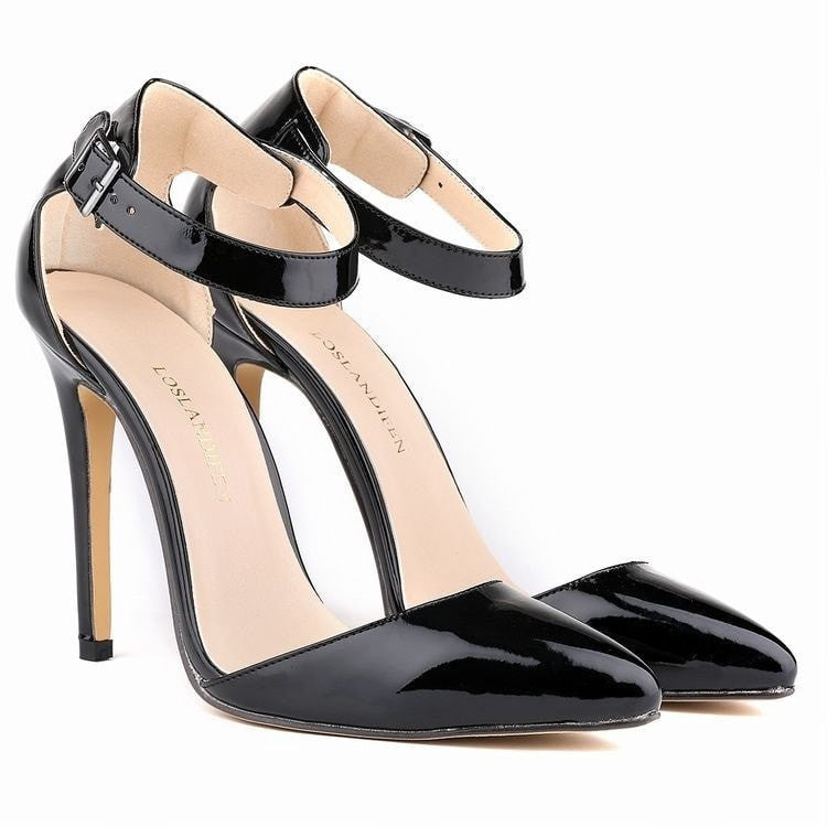 Ankle strap sandals wood