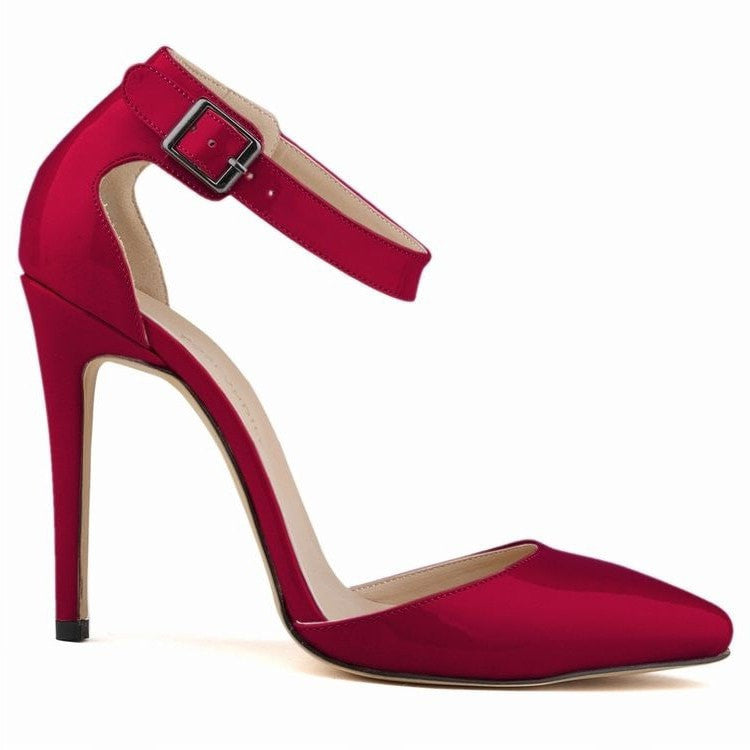 Ankle strap sandals wood