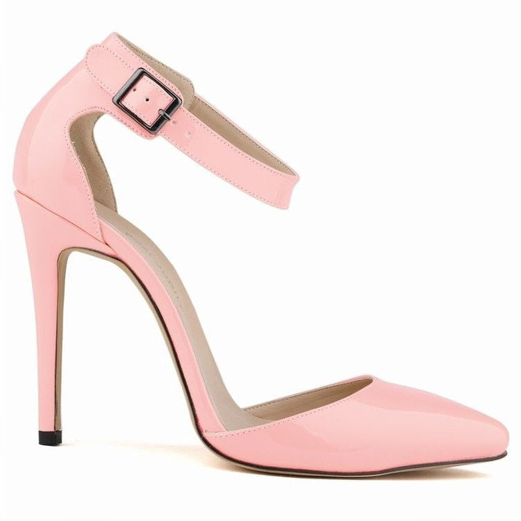 Ankle strap sandals wood